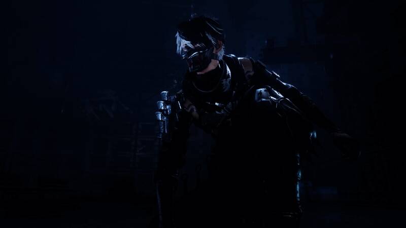 八云在战斗中展示血鸦形态，血液凝结成武器，周围敌人被斩杀