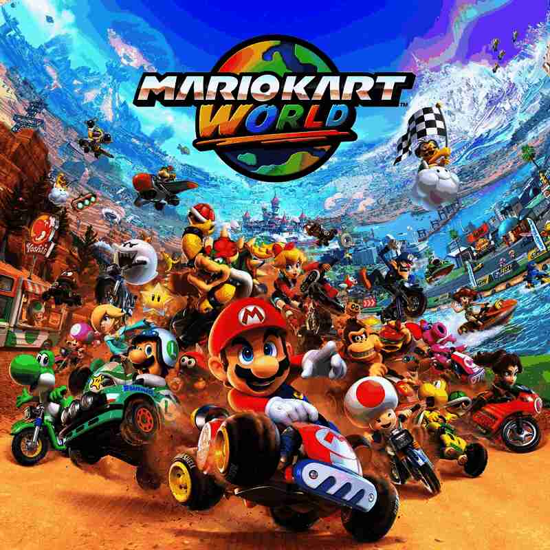 《马里奥赛车：世界》游戏画面，赛道特效更加华丽