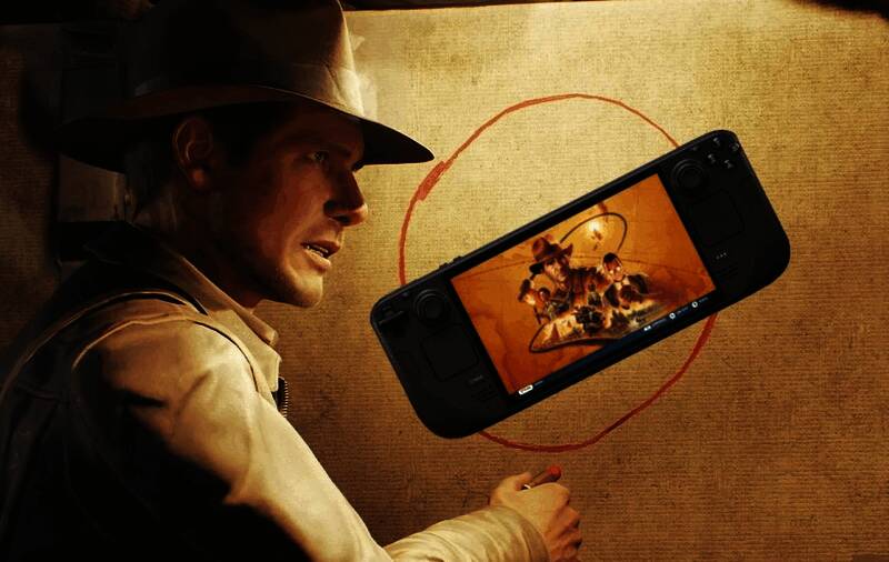 《夺宝奇兵：古老之圈》游戏场景截图，展现角色与环境互动的细节画面