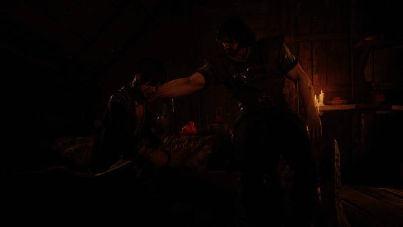 游戏宣传图展示主角手持火焰锻造武器，背景为废墟战场