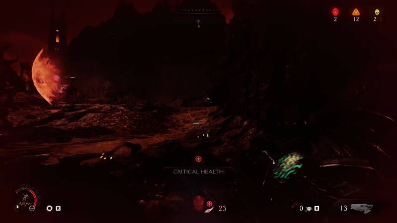 Boss战场景，主角与巨大地狱领主展开生死对决