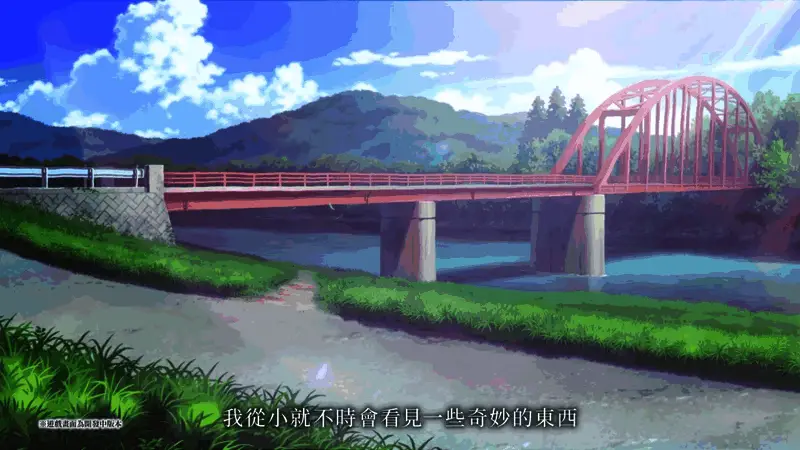 游戏截图展示夏目与猫咪老师在夕阳下的温馨画面