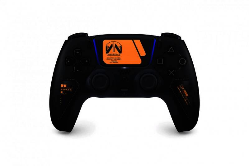 限量手柄正面展示，黑色底色搭配橙色吊桥徽章，整体质感高级