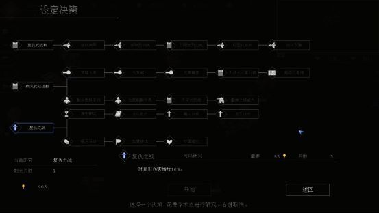 游戏剧情画面，描绘了星系大战的激烈场面与人物决策时刻