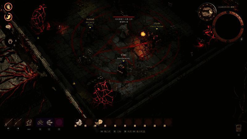 游戏中玩家在活体火车内部进行建造和资源管理的场景