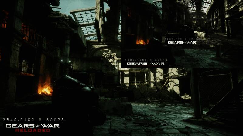 《战争机器：重装上阵》主界面展示，角色身穿重型装备，背景战场氛围浓厚