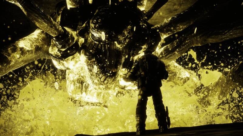 战斗场景截图，敌人与主角近距离对峙，动作捕捉非常流畅