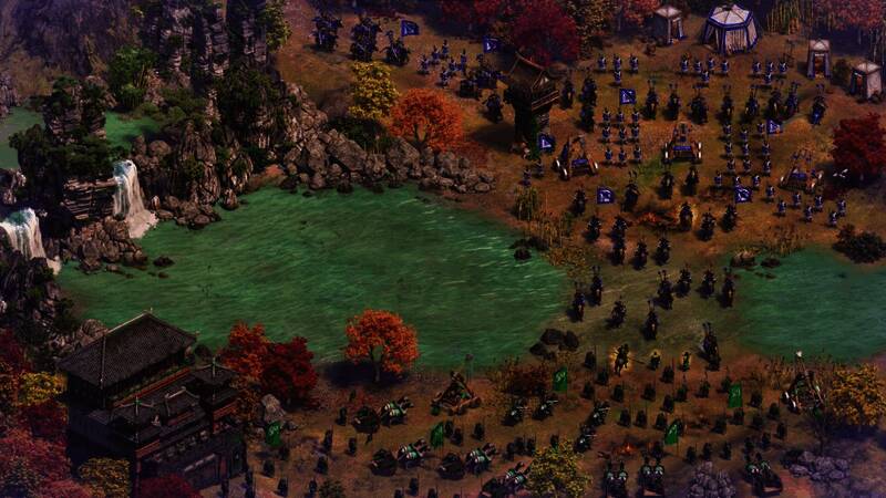 游戏内新增的三国文明战斗场景，战场宏大，兵种多样，视觉效果震撼