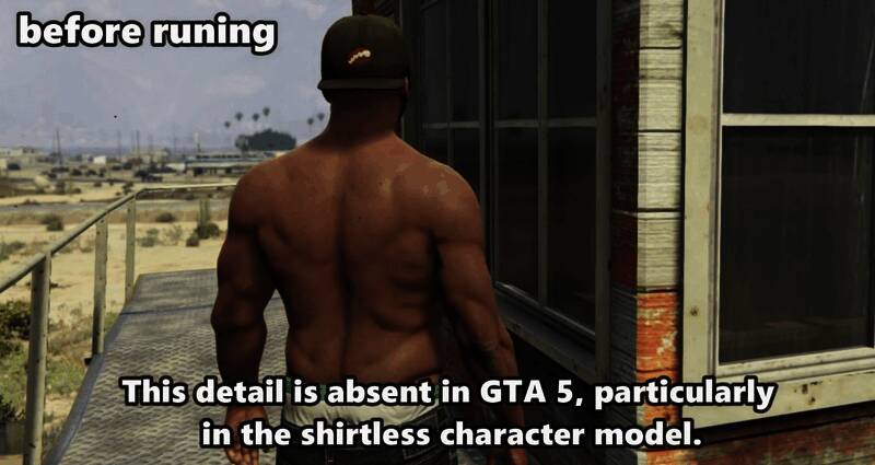 《GTA5》主角不穿衣服时无流汗效果