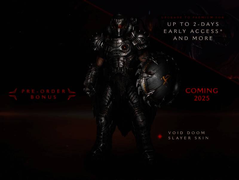 预购特典「虚空毁灭战士造型」实体卡片展示图，造型神秘且具有未来感