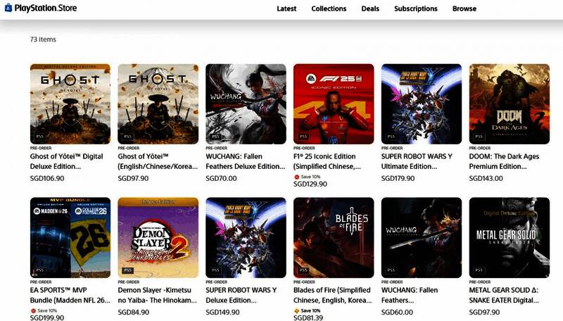 马来西亚PlayStation商店预购榜单截图展示《羊蹄山之魂》排名靠前