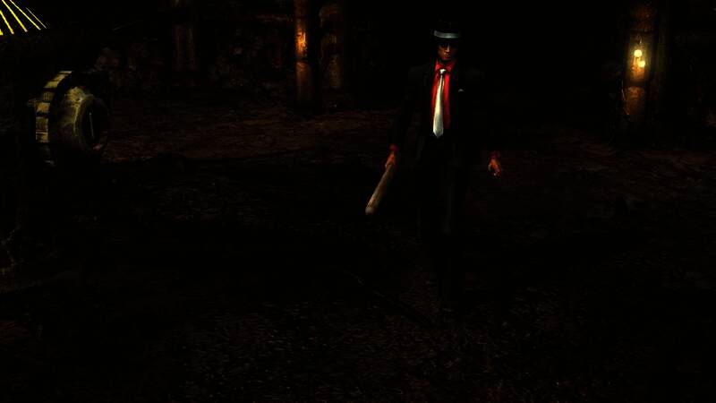 游戏主视觉海报，黑色西装男子形象首次亮相