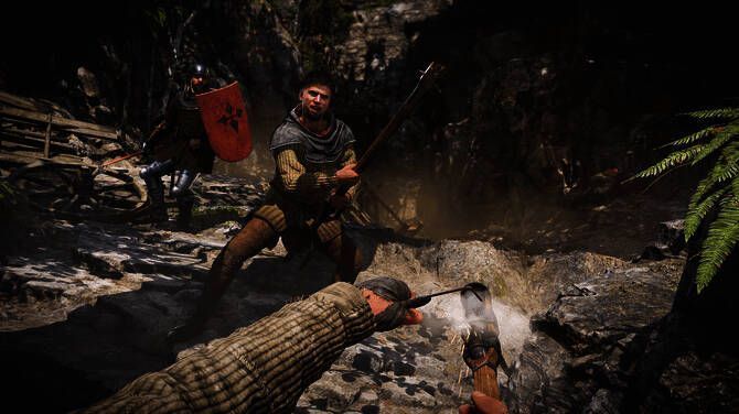 《天国：拯救2》角色汉斯·卡朋立绘，身穿中世纪盔甲，神情坚毅