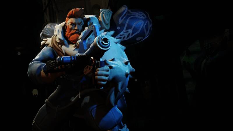 Deadlock游戏界面展示，多个英雄角色在战场上激烈对战