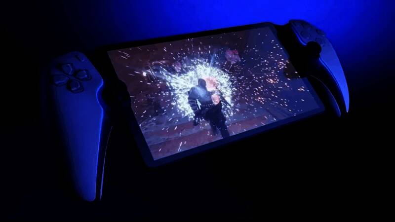 PlayStation Portal设备与PS5主机连接异常提示界面，屏幕上显示网络中断的警告信息