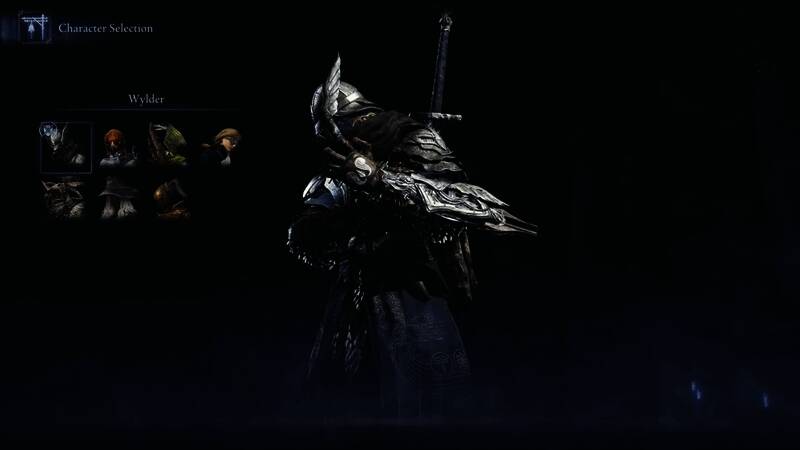 追踪者Wylder角色立绘，手持长矛，身披轻甲