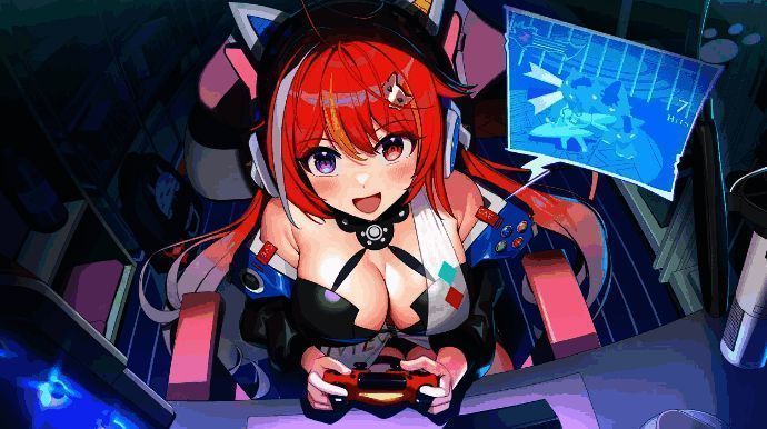 角色对话界面展示，画面左侧为一位红发少女，右侧为男主角，背景为教室场景