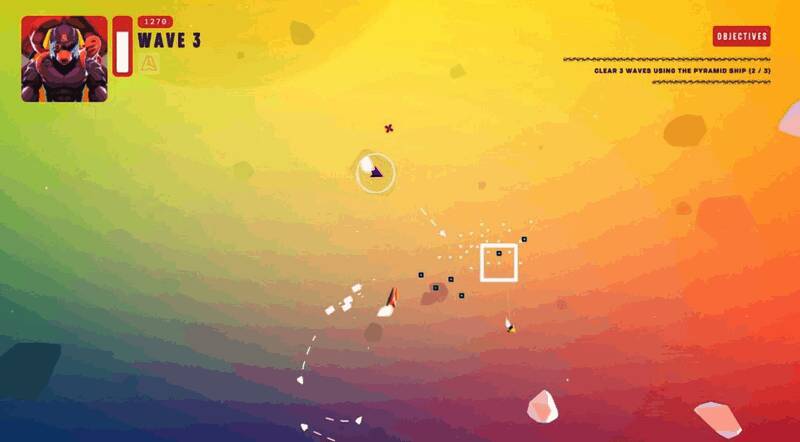 敌人来袭画面，密集的敌机群向玩家发起进攻