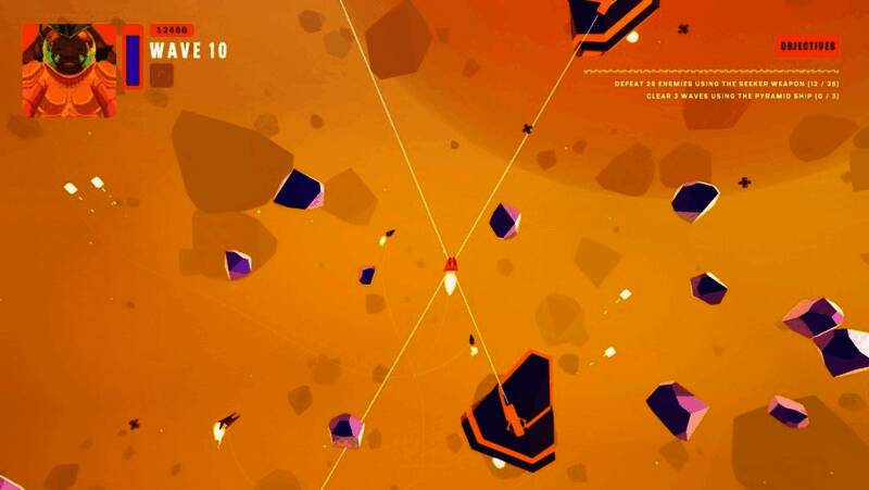 游戏战斗特写，光束武器与爆炸特效交织