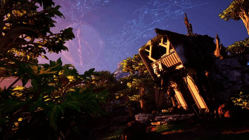 凯罗斯星球全景，呈现出荒凉与科技交融的世界观