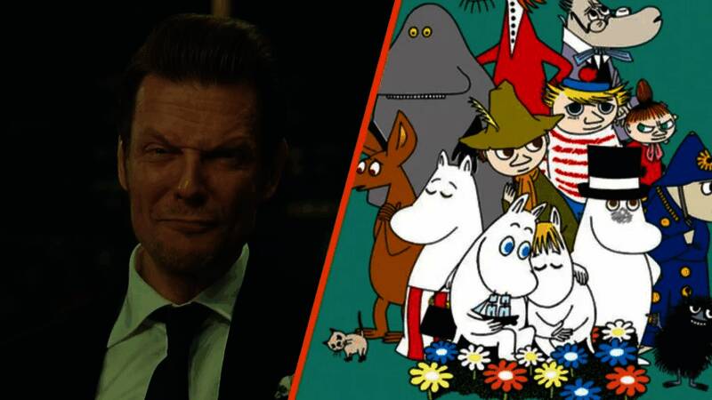 Sam Lake在采访中神情专注，背景为Remedy工作室环境