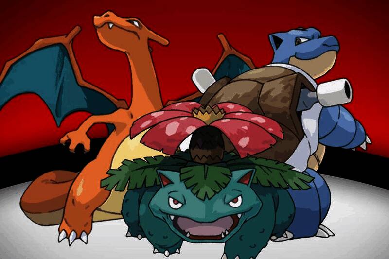 喷火龙、水箭龟、妙蛙花三只宝可梦以全新形态展示，外形更加威武霸气