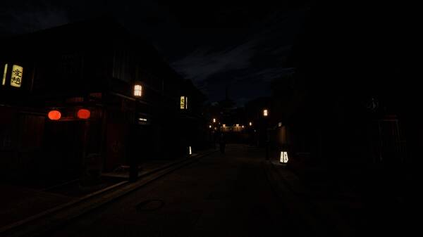 玩家角色站在岔路口犹豫不决的游戏截图