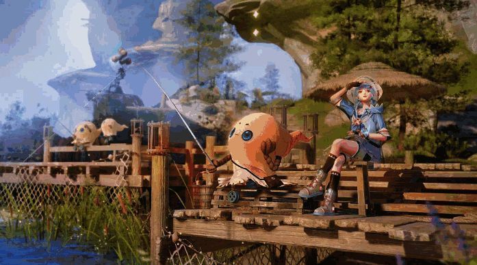 《无限暖暖》Steam版游戏封面展示，画面中是主角暖暖与大喵在梦幻世界中的形象