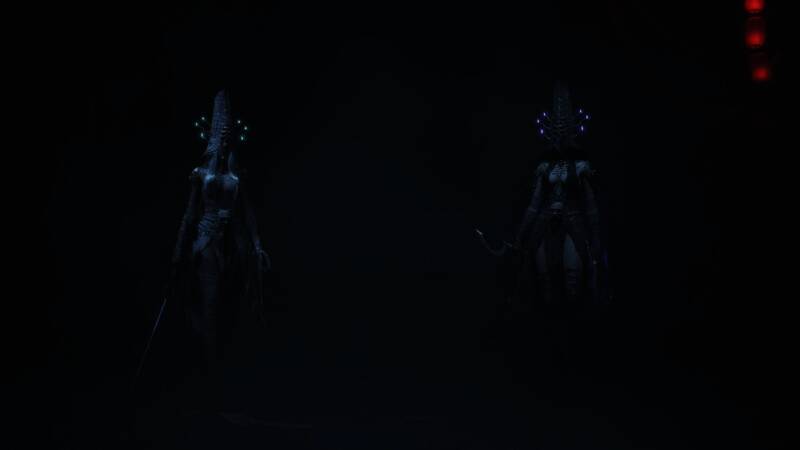 古风建筑背景下的Boss战前准备画面，气氛紧张压抑