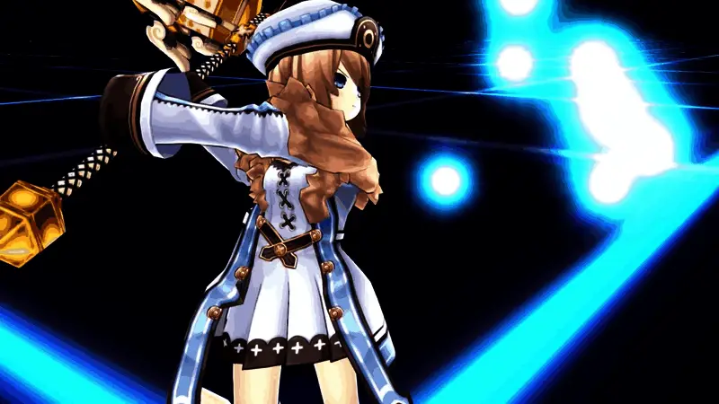 角色特写展示细腻的面部表情和独特的服装设计细节