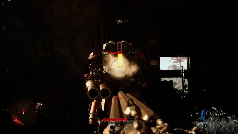 角色使用盾牌防御敌方火力的战斗画面