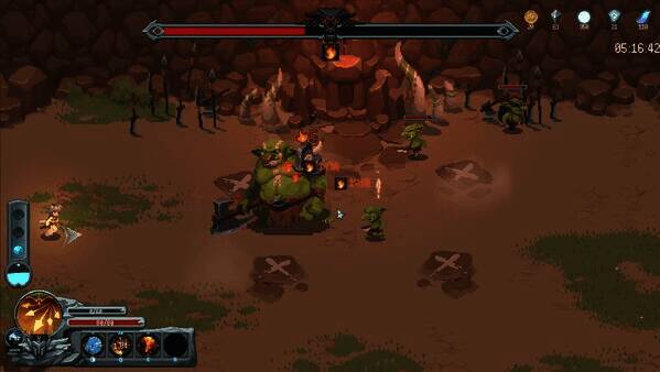 角色战斗场景截图，角色施放魔法技能，周围敌人密集，战斗节奏紧张刺激