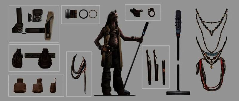 泽内西安人角色设计，面部细节精致，服饰华丽繁复