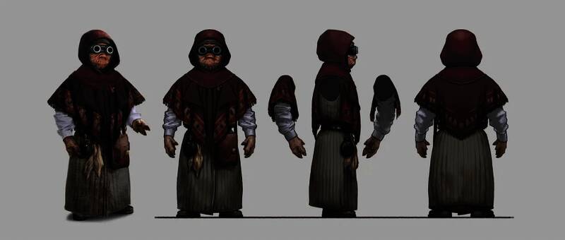 星际走私者角色概念图，穿着战术风外套，装备齐全