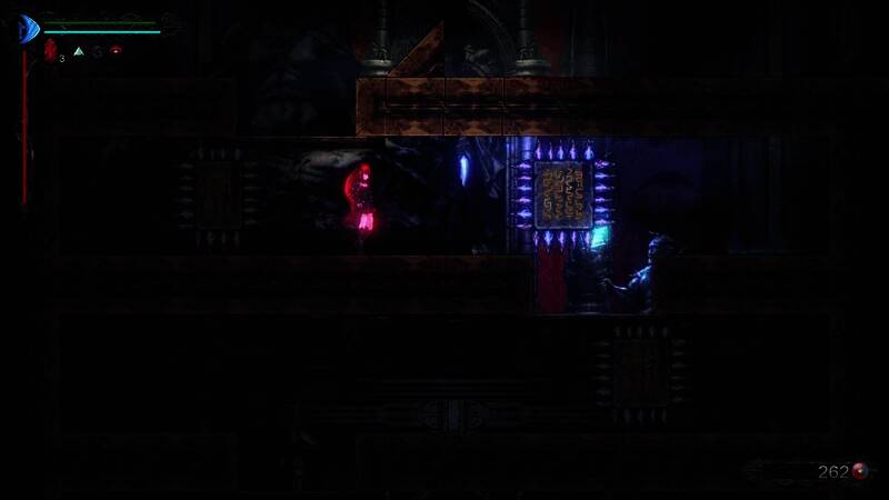 Ayana Crimson挥舞武器，在黑暗场景中与怪物激烈对战