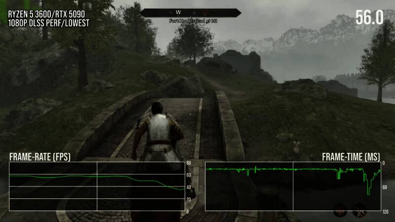 水体反射效果对比图，左侧为硬件Lumen，右侧为软件Lumen，差异明显