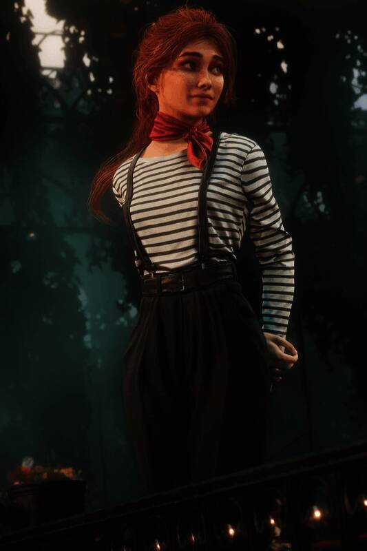 角色立绘展现传统西式审美风格，线条流畅，服饰设计贴合角色身份