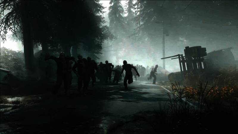 游戏上市宣传片截图，主角骑摩托在荒野中疾驰，背景为末世废土场景