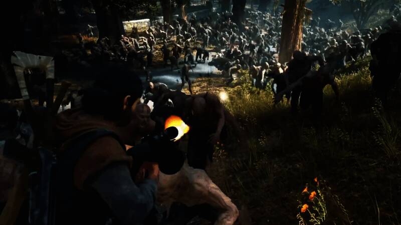 主角使用狙击枪瞄准远处敌人，画面细节清晰，环境渲染真实