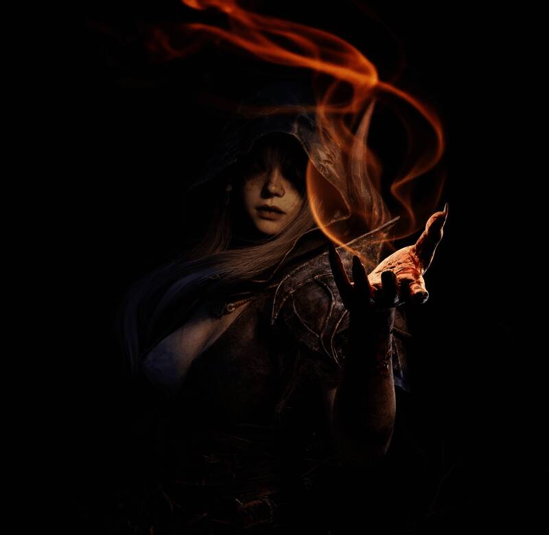 动态姿势展示，体现角色力量感与优雅气质的结合