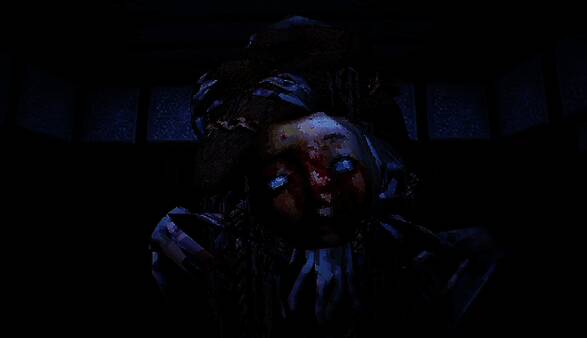 游戏中主角身处昏暗公寓内部，墙壁上投射着模糊的阴影轮廓