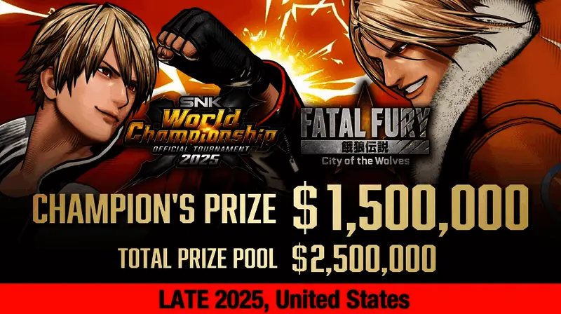 《饿狼传说：群狼之城》游戏封面宣传图，角色群像展示