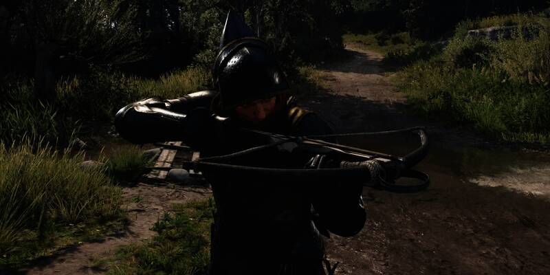 《天国：拯救2》战斗画面，角色在战场上激烈厮杀，周围环境逼真写实