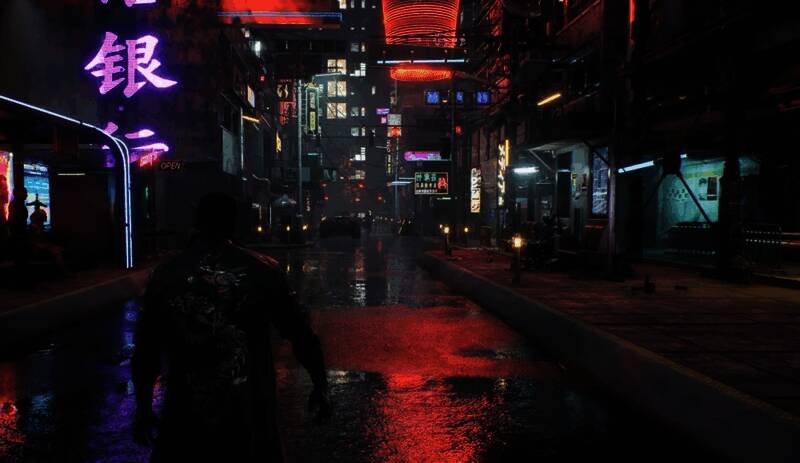 游戏内场景展示，包含潜行、战斗、调查与对话系统