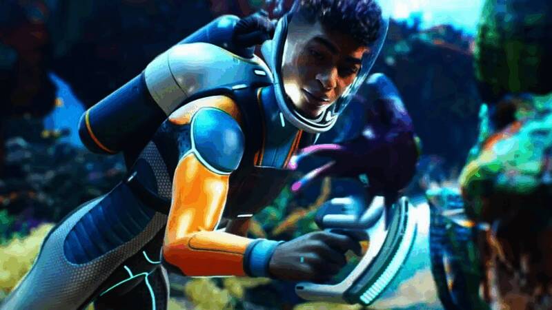 《深海迷航2》基地建造系统演示，展示模块化组件搭建的海底基地结构