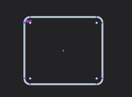 通过直接选择工具调整矩形圆角效果