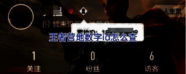 王者营地APP个人主页界面展示，箭头指向昵称旁的ID图标