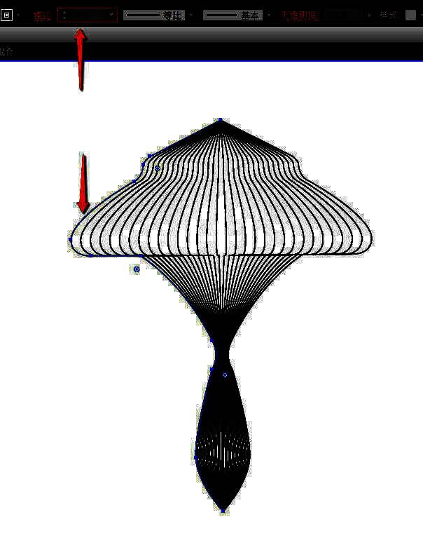 描边设置为3pt后的路径效果，边缘清晰突出