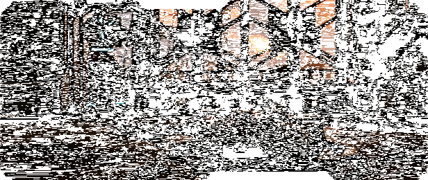 玩家角色在异星地貌中穿行，远处火山喷发，近处机械装置运转，画面充满危机与科技感