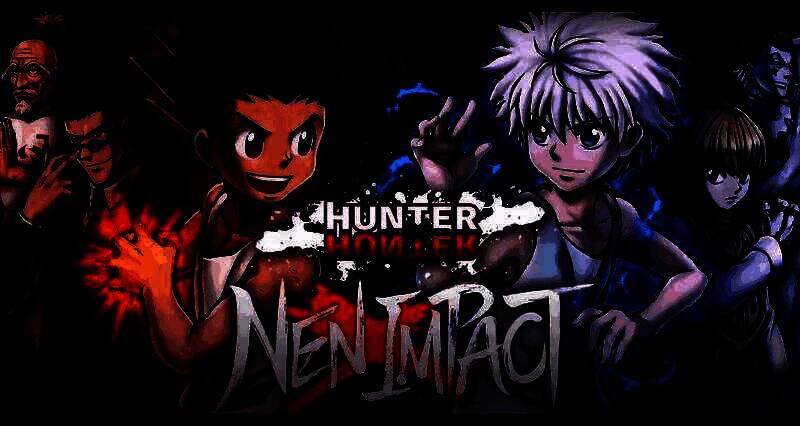 《全职猎人NEN×IMPACT》游戏战斗画面，角色技能特效华丽